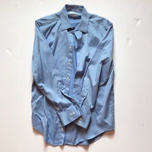 Calvin Klein Non Iron Slim Fit Blue Button Up